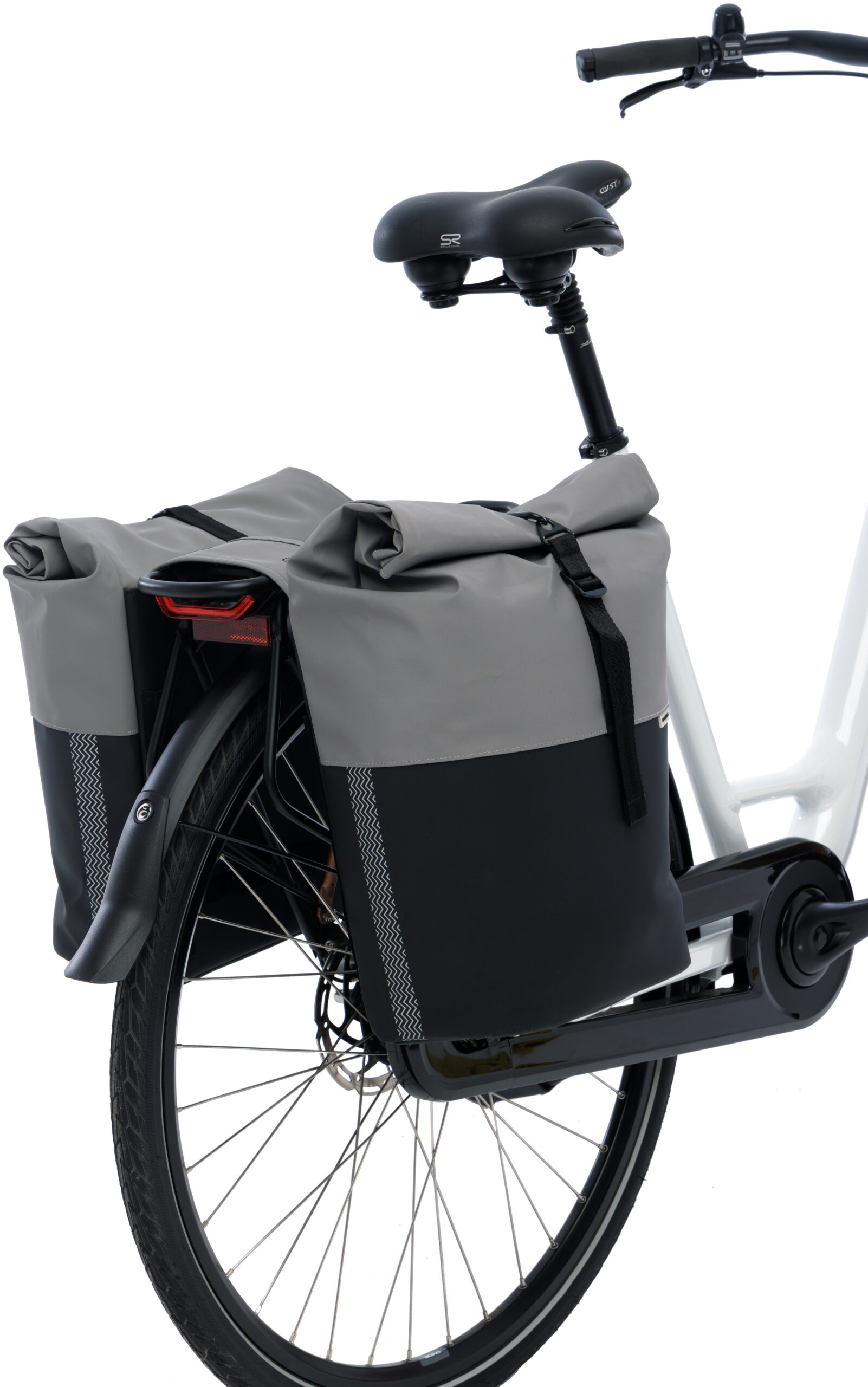 Dubbele fietstas New Looxs Nyborg 34 liter - 30 x 17 x 37cm (x2) - Grijs/zwart - Afbeelding 5