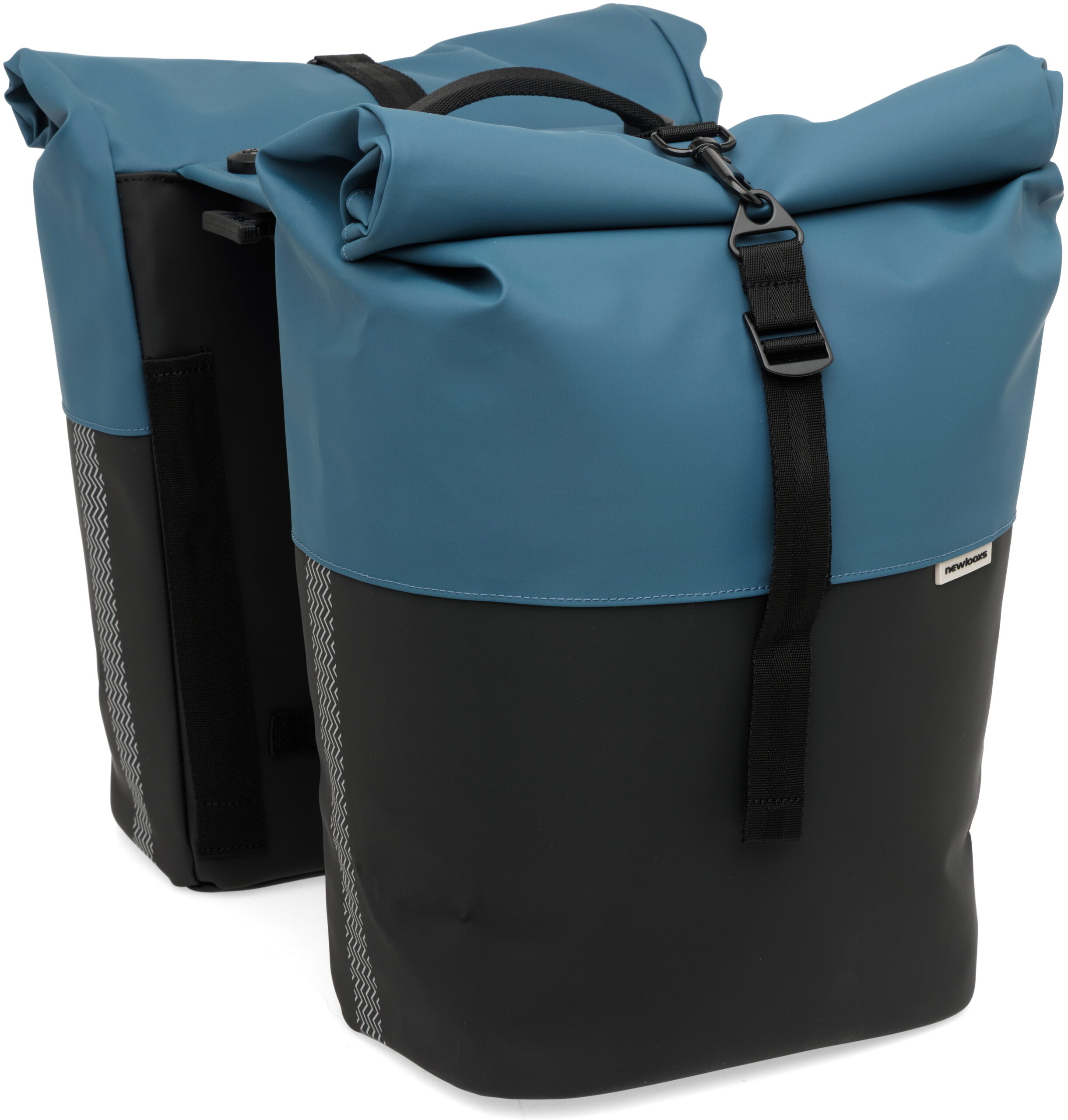 Dubbele fietstas New Looxs Nyborg MIK 2.0 34 liter 30 x 17 x 37 cm (x2) - Petrol/zwart
