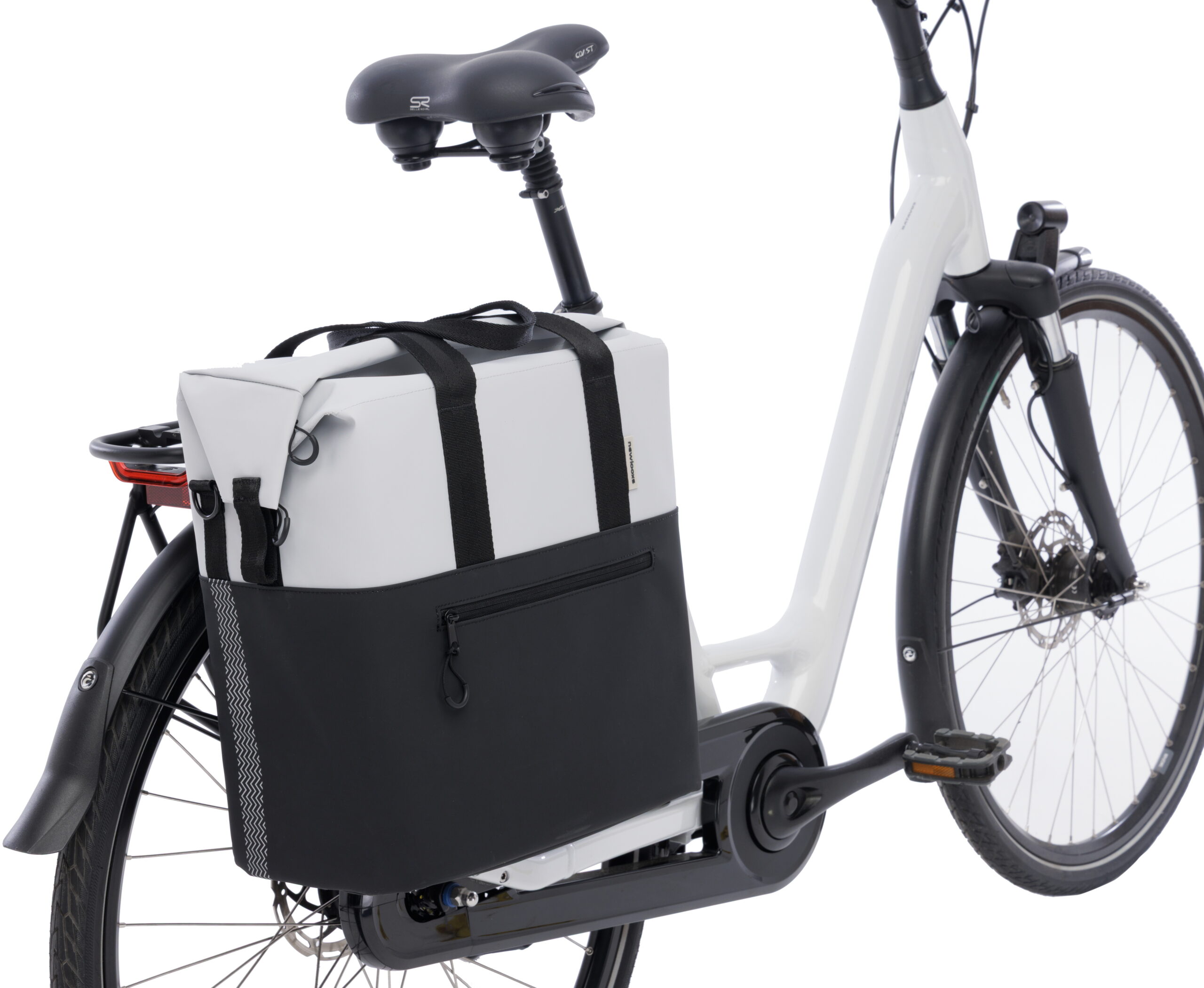 Fietsshopper New Looxs Nyborg 37 x 19 x 37 cm - Lichtgrijs/zwart - Afbeelding 8
