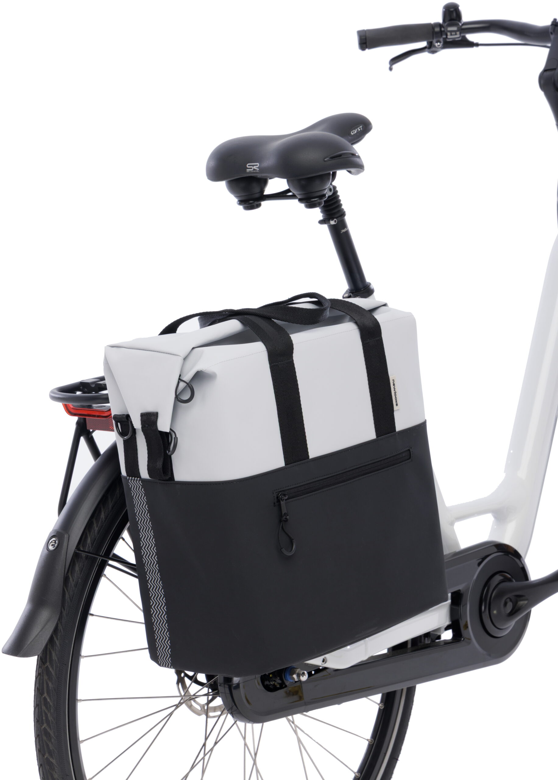Fietsshopper New Looxs Nyborg 37 x 19 x 37 cm - Lichtgrijs/zwart - Afbeelding 9