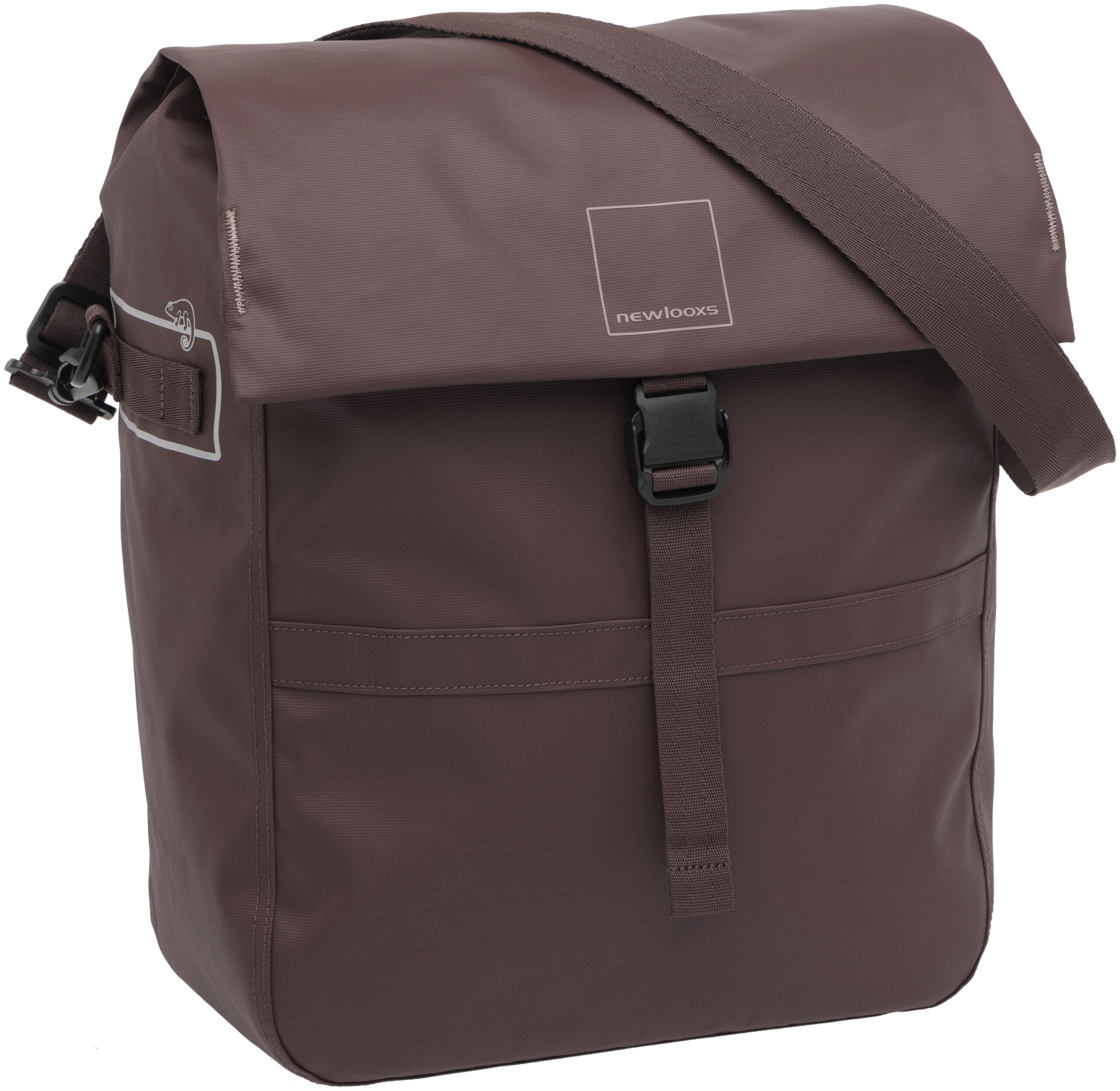 Enkele fietstas New Looxs Leeds Single - 19 liter - 33 x 18 x 38 cm - Chocoladebruin