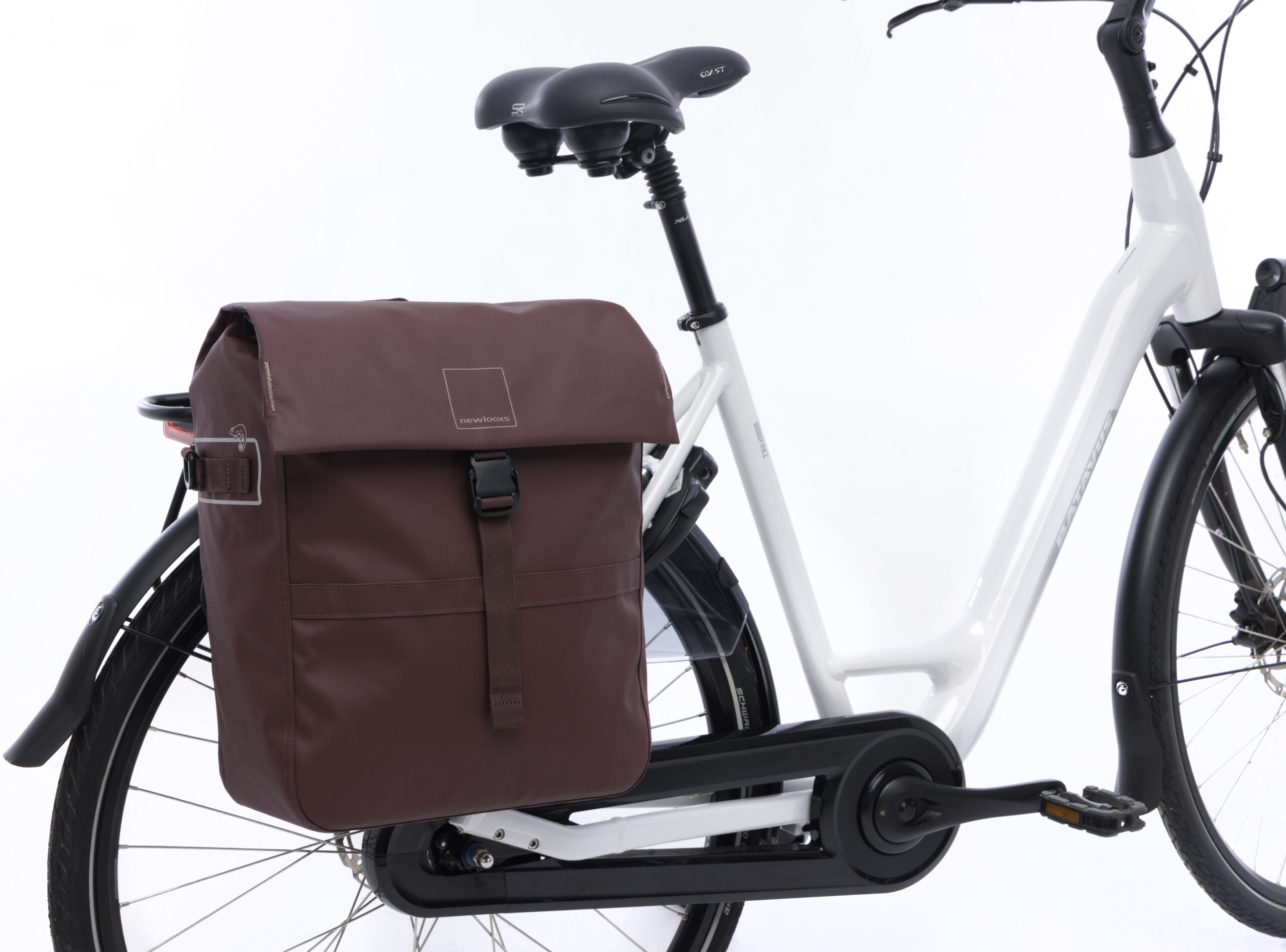 Enkele fietstas New Looxs Leeds Single - 19 liter - 33 x 18 x 38 cm - Chocoladebruin - Afbeelding 7