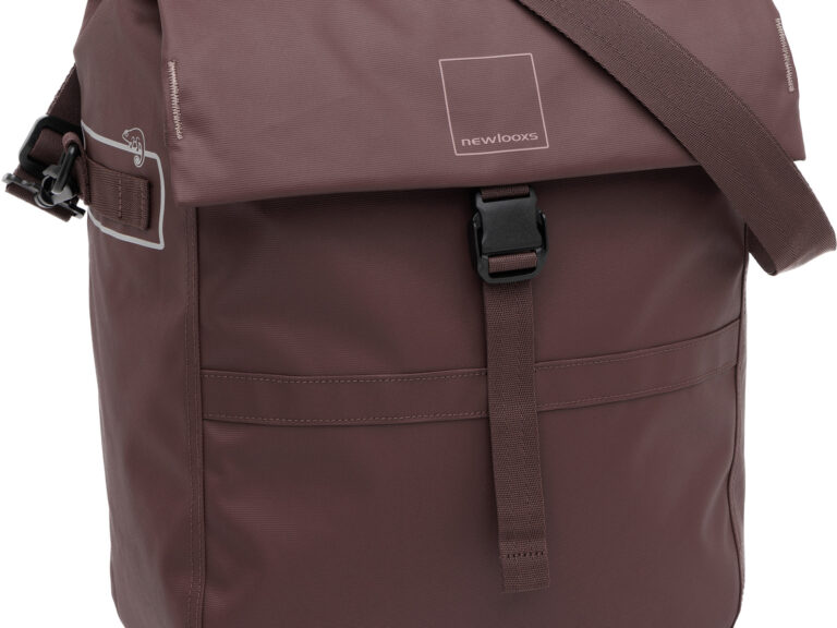 Enkele fietstas New Looxs Leeds Single - 19 liter - 33 x 18 x 38 cm - Chocoladebruin