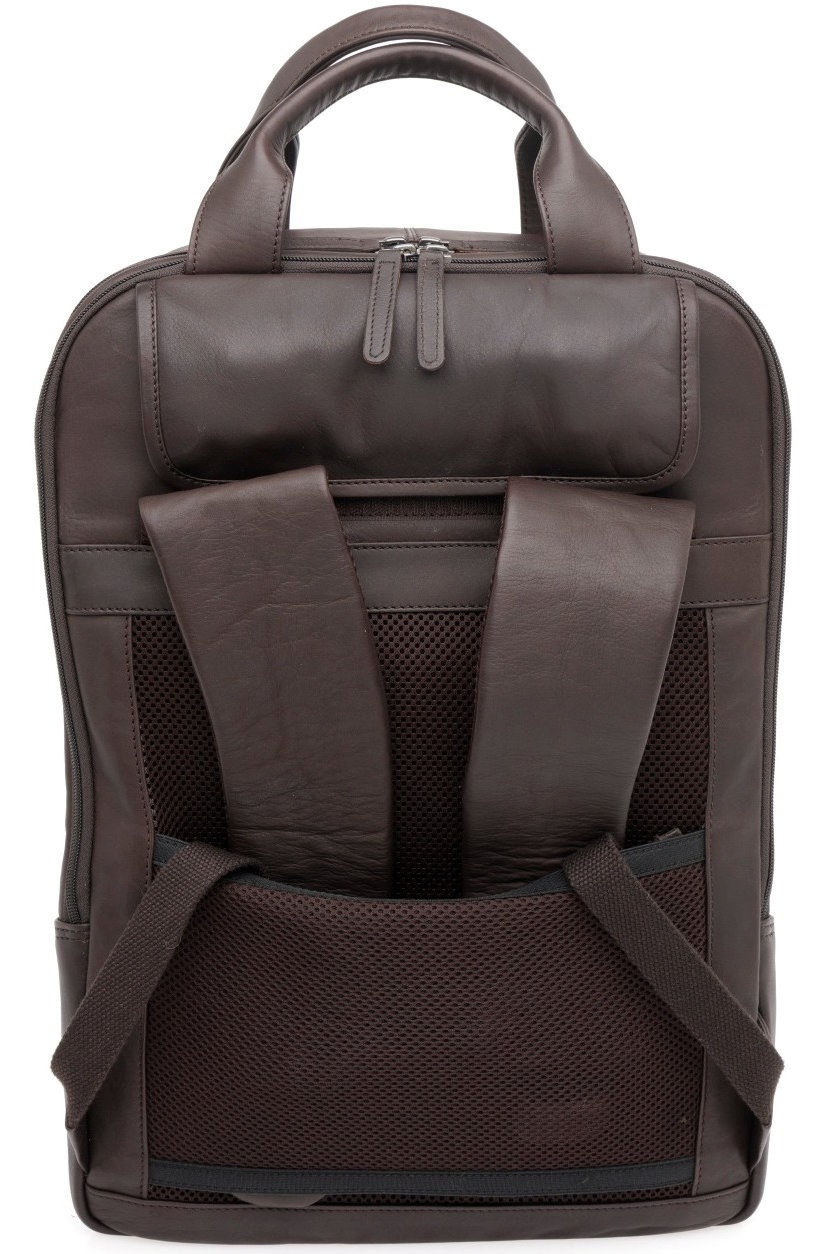 Leren rugzak New Looxs Nevada 20 liter 31 x 16 x 45 cm - Bruin - Afbeelding 4