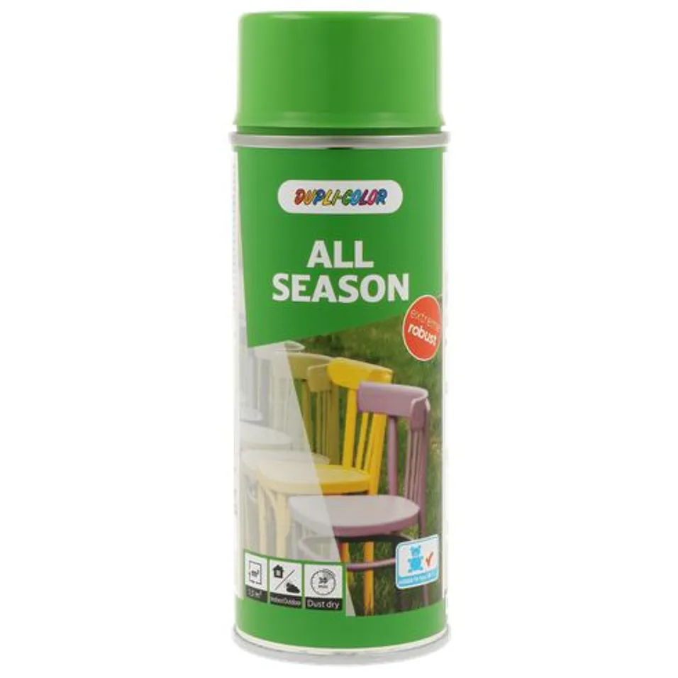 Spuitlak Dupli-Color RAL-6018 - All Season / 400 ml / geelgroen