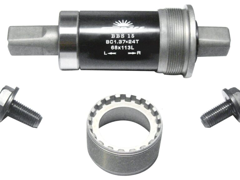 Trapas Sunrace BBS15 staal 68/129 mm - zilver/zwart
