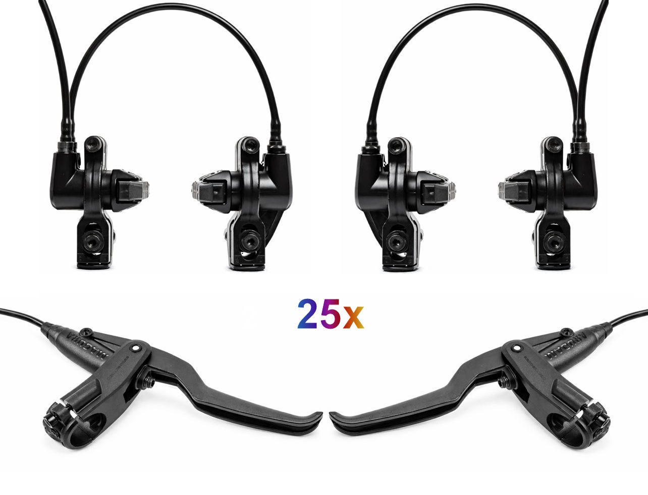25x Velgremset Magura HS11 Direct Mount / IDM (Integrated Direct Mount) 2 schroeven bevestiging Voor- & achterrem (kabellengte 750 & 2050mm)