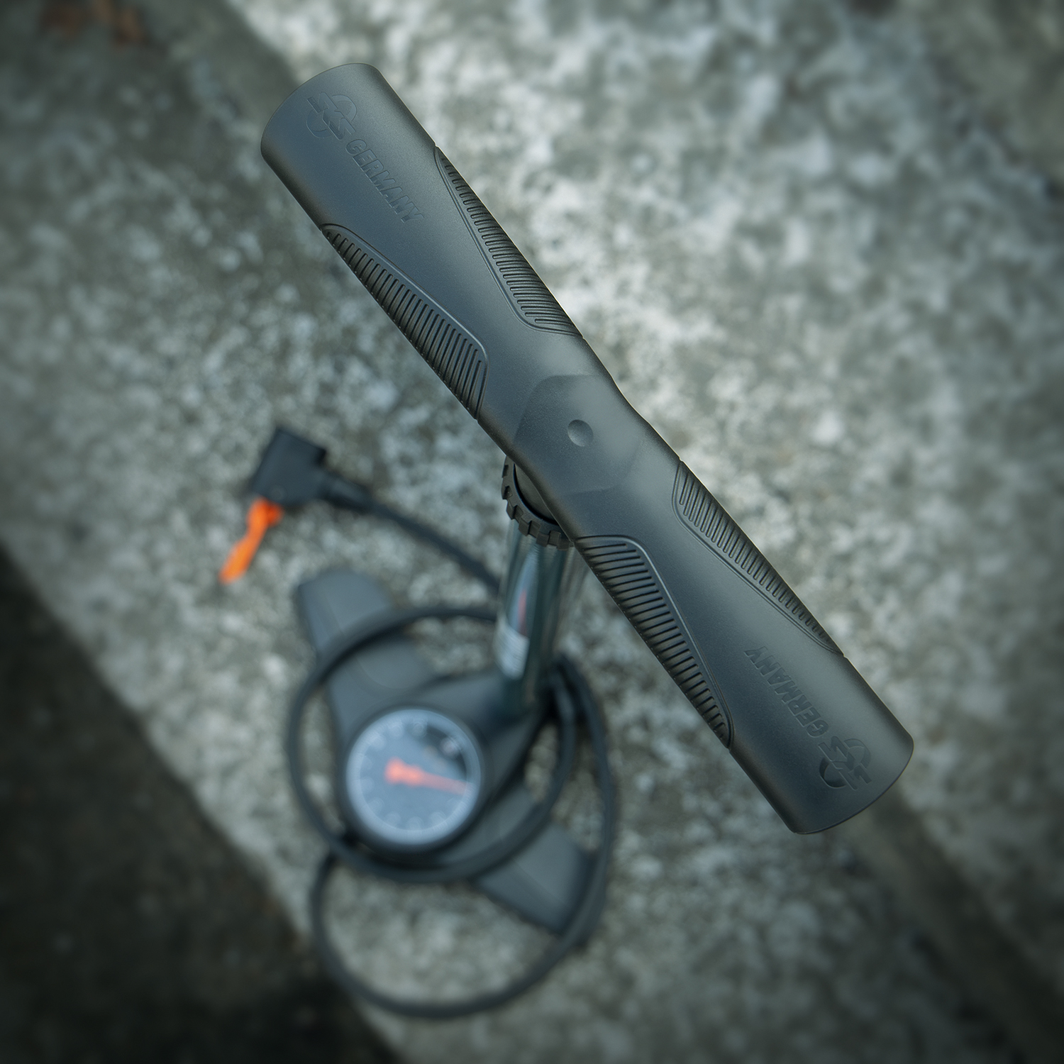 Vloerpomp SKS Airlite 10.0, 10 bar - zwart/oranje - Afbeelding 4