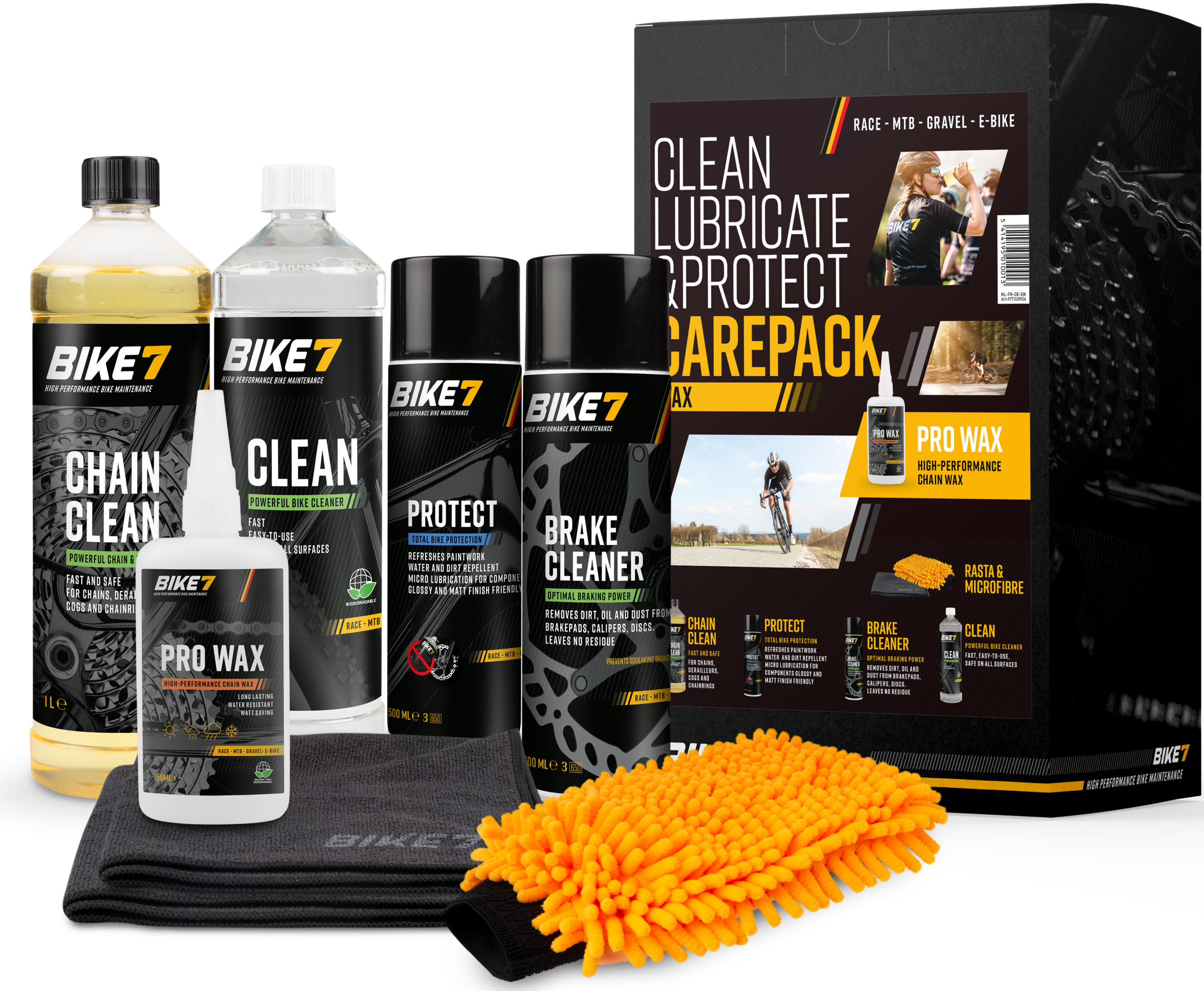 Fietsonderhoudsset Bike7 Carepack Wax