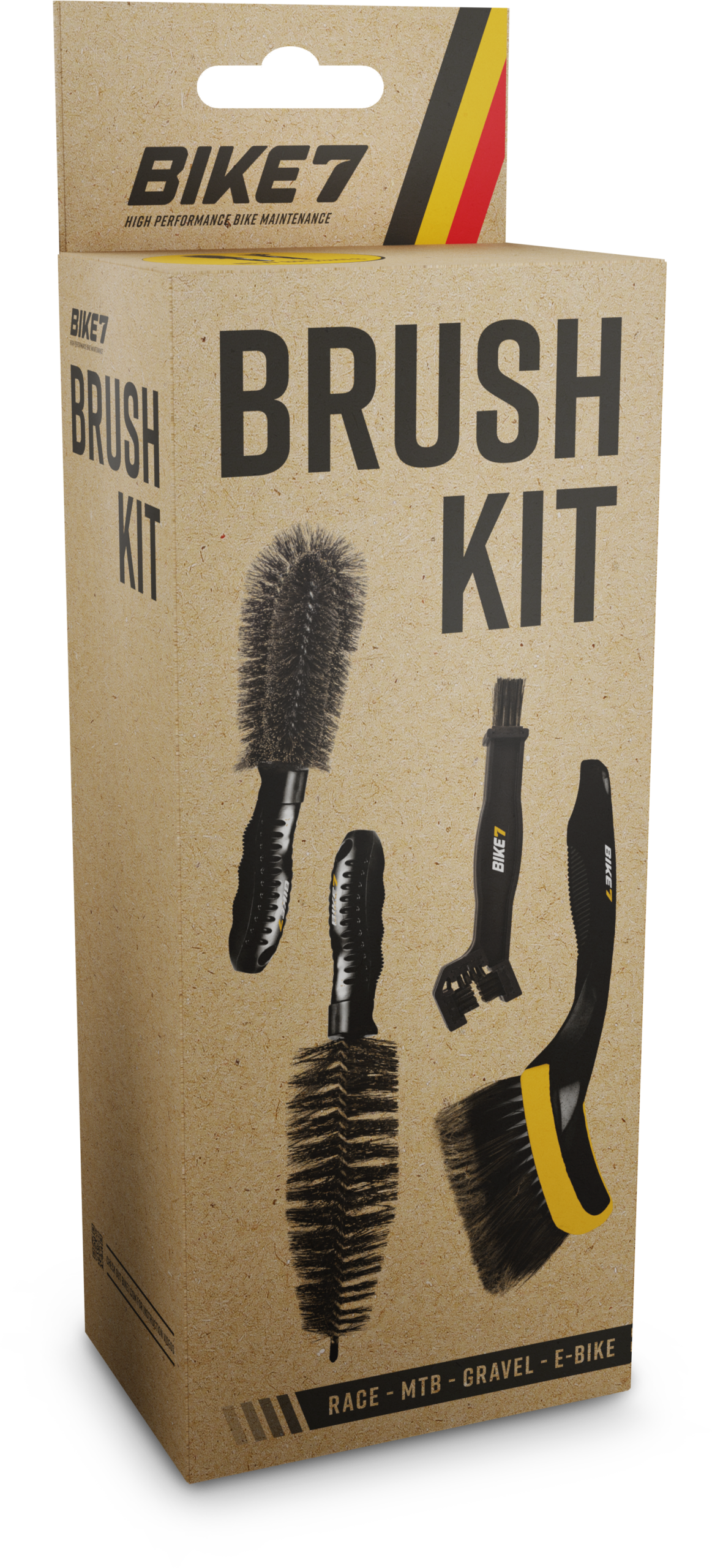 Borstelset Bike7 Brush Kit - 4-delig
