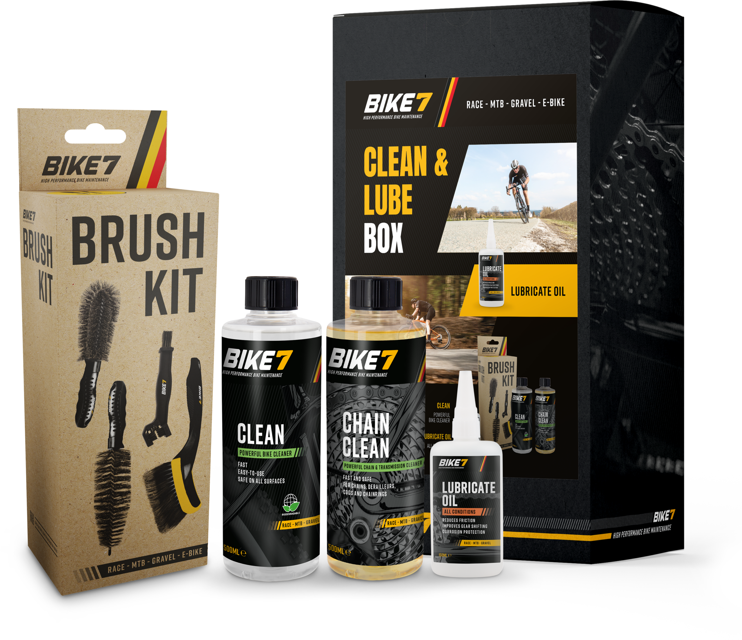 Fietsonderhoudsset Bike7 Clean & Lube Box