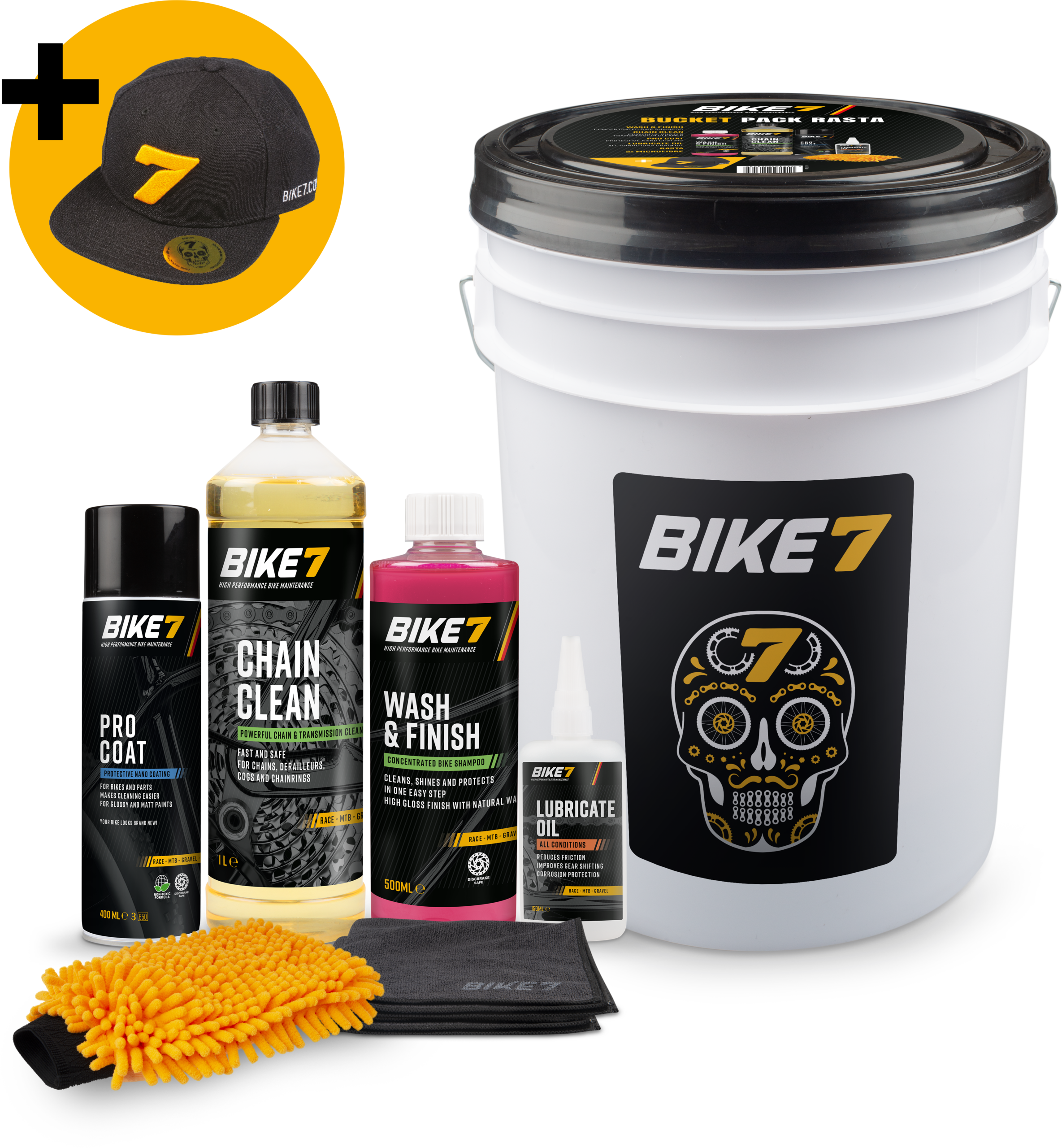 Fietsonderhoudsset Bike7 Bucket Pack Rasta