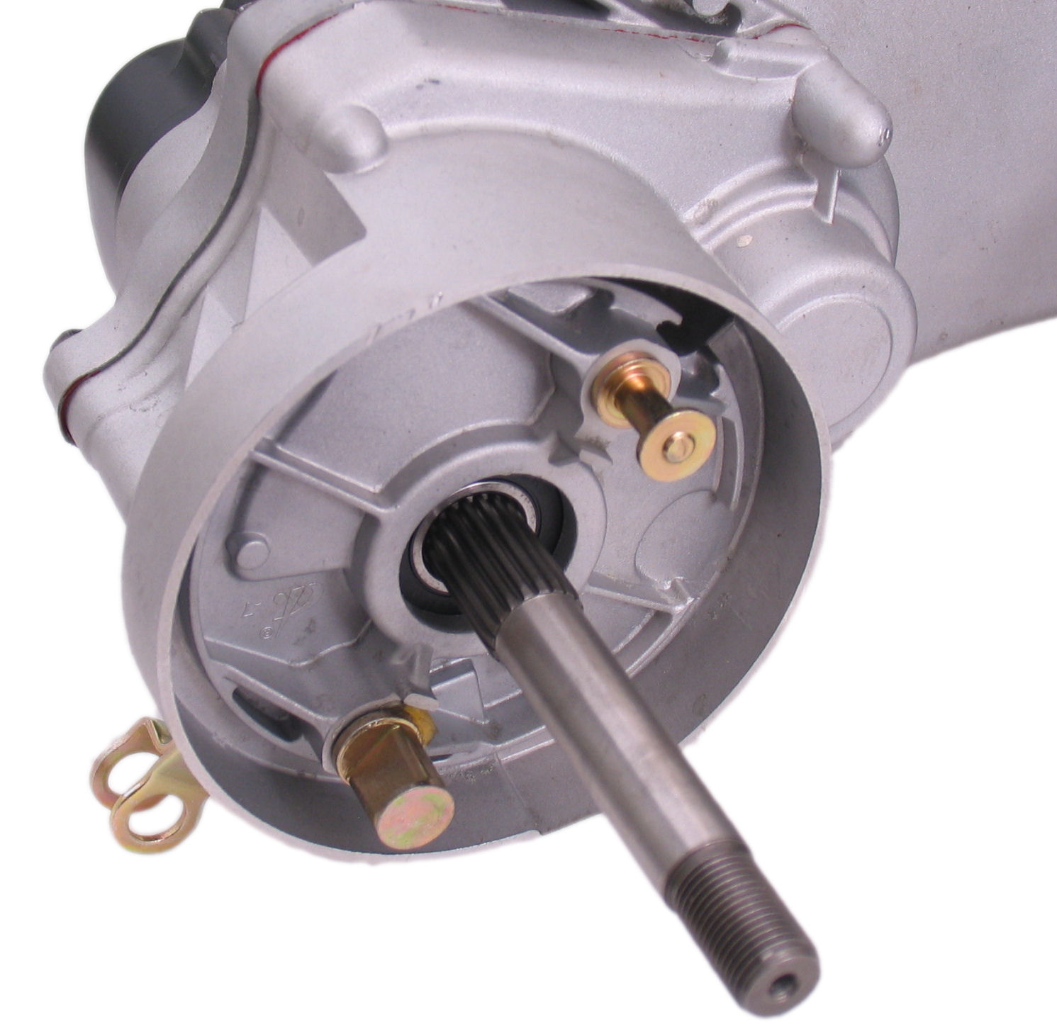 Motorblok compleet China scooter GY6 10 inch wiel met Lange achteras inclusief Carburateur - Afbeelding 6