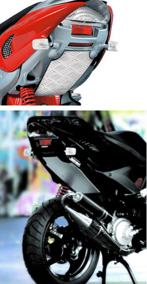Underseatcover OpticParts Yamaha aerox tot bj. 2014 aluminium zilver