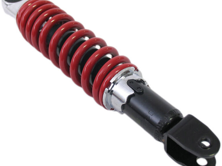 Schokbreker Aprilia/ Beta/ Honda/ Peugeot lengte verstelbaar 280 mm zwarthuis/ rodeveer