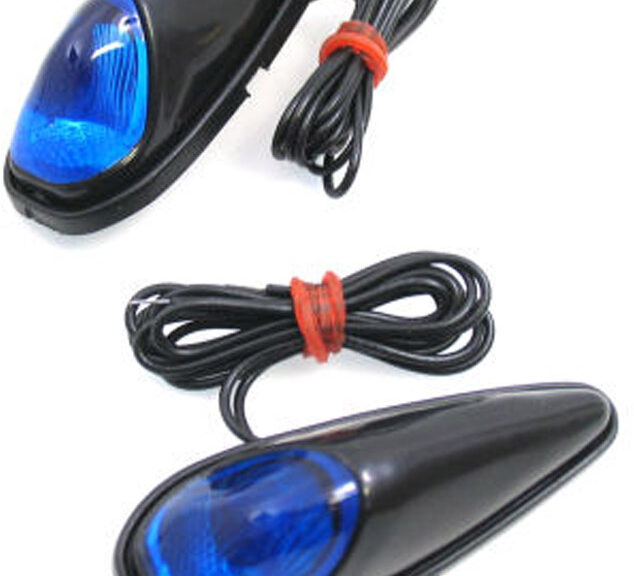 Lamp led set plak lamp blauw/ huis zwart
