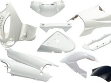 Plaatset 11-delig Edge voor Aprilia SR van bouwjaar 1997 tot 2004 - glanzend wit