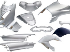 Plaatset 11-delig Edge voor Aprilia SR van bouwjaar 1997 tot 2004 - zilver metallic