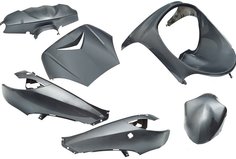 Plaatset 6-delig Edge voor Peugeot Vivacity tot bouwjaar 2008 - anthraciet