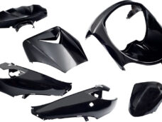 Plaatset 6-delig Edge voor Peugeot Vivacity tot bouwjaar 2008 - zwart metallic