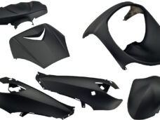 Plaatset 6-delig Edge voor Peugeot Vivacity tot bouwjaar 2008 - mat zwart