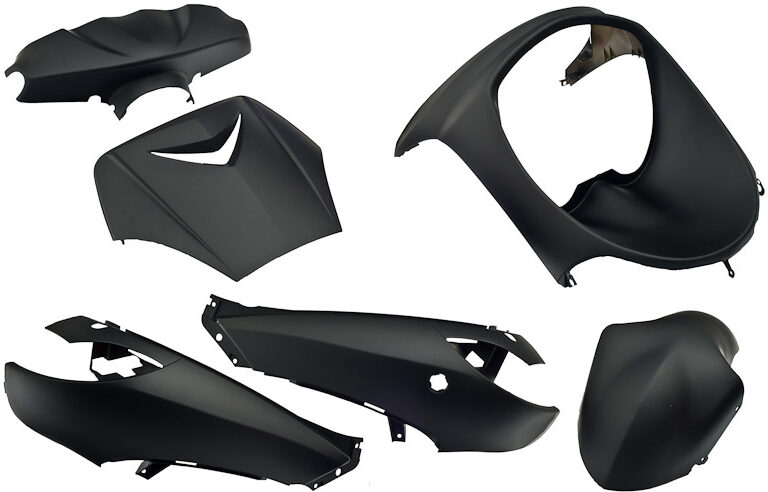 Plaatset 6-delig Edge voor Peugeot Vivacity tot bouwjaar 2008 - mat zwart