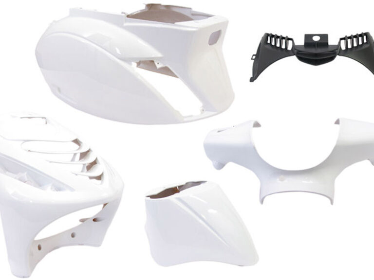 Plaatset 5-delig Edge voor Piaggio Zip-SP vanaf bouwjaar 2000 - glanzend wit