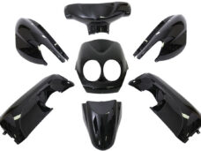 Plaatset 9-delig Edge voor Yamaha Neo's - bouwjaar 2008 - 2011 - 2 en 4 takt model - metallic zwart