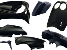 Plaatset 7-delig Edge voor Yamaha Neo's van bouwjaar 2002 tot 2008 met digitale cockpick - metallic zwart