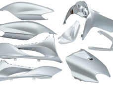 Plaatset 9-delig Edge voor Yamaha Jog R/ MBK Machg - metallic zilver