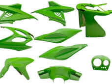 Plaatset 9-delig Edge voor Yamaha Aerox tot bouwjaar 2014 - kawasaki groen
