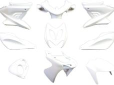 Plaatset 9-delig Edge voor Yamaha Aerox tot bouwjaar 2014 - mat wit