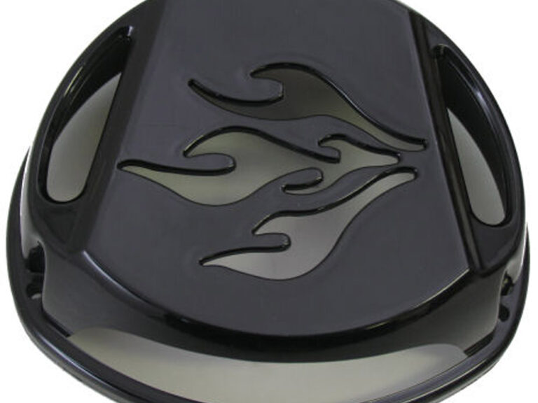 Vliegwielkap Minarelli / Peugeot motor flame zwart
