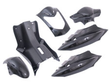 Plaatset 7-delig Edge voor Kymco Agility 10- en 12 inch met 2 persoons buddyseat aan 1 stuk - metallic zwart