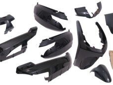 Plaatset 9-delig Edge voor Peugeot New Vivacity vanaf bouwjaar 2008 50cc 2/4T - metallic zwart