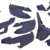 mat blauw
