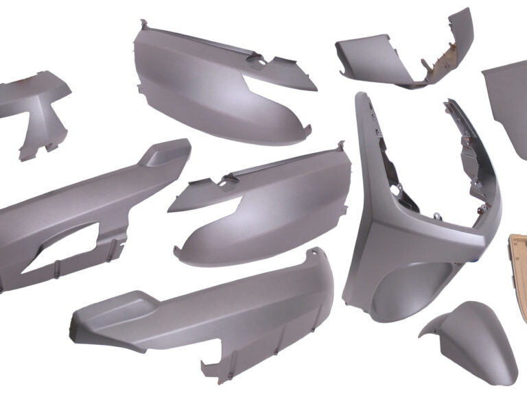 Plaatset 9-delig Edge voor Peugeot New Vivacity vanaf bouwjaar 2008 50cc 2/4 takt - mat grijs