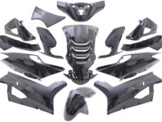 Plaatset 14-delig Edge voor Peugeot Speedfight 4 - metallic zwart