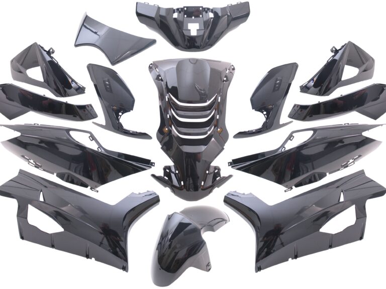 Plaatset 14-delig Edge voor Peugeot Speedfight 4 - metallic zwart