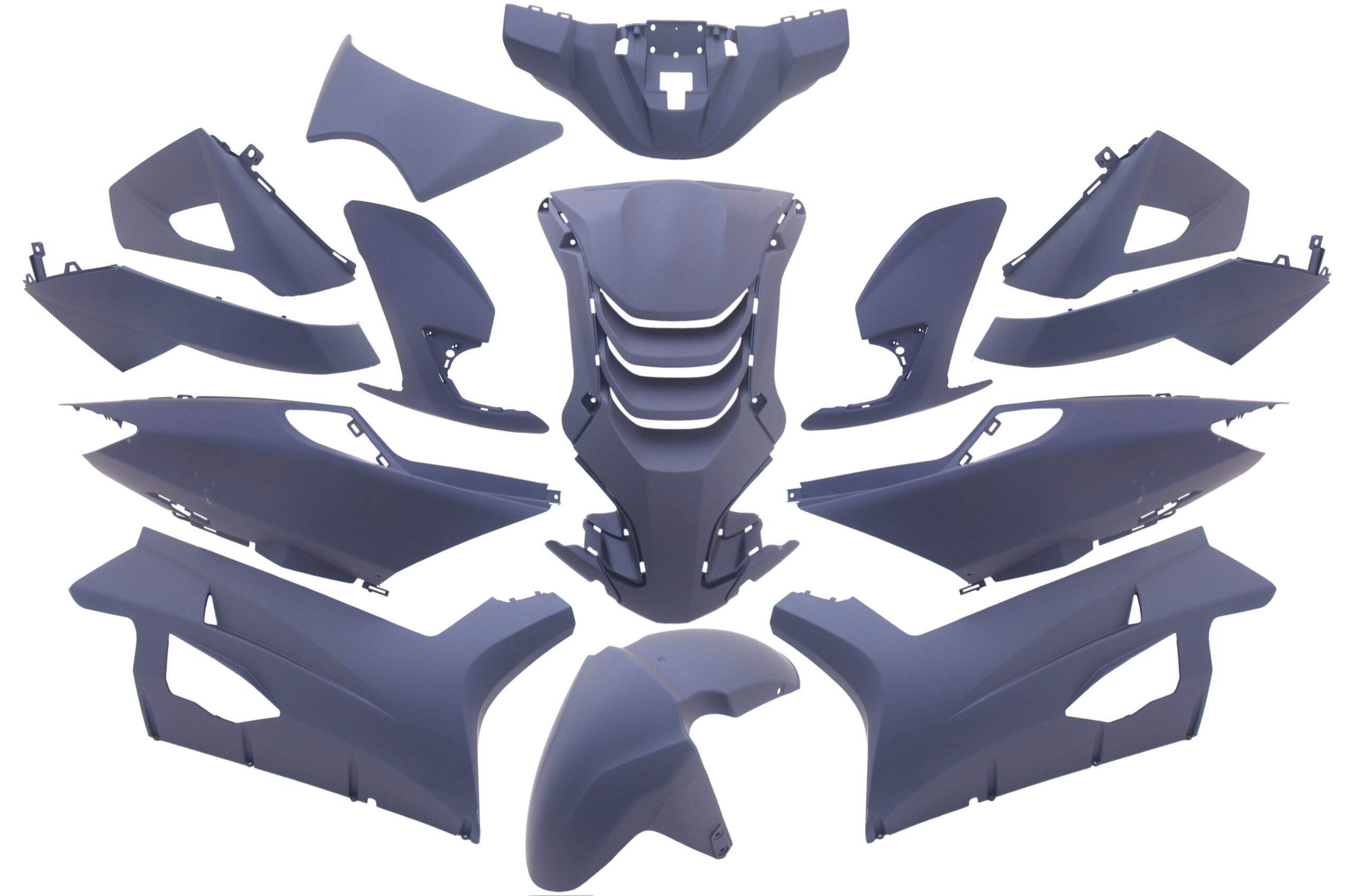 Plaatset 14-delig Edge voor Peugeot Speedfight 4 - mat donkerblauw