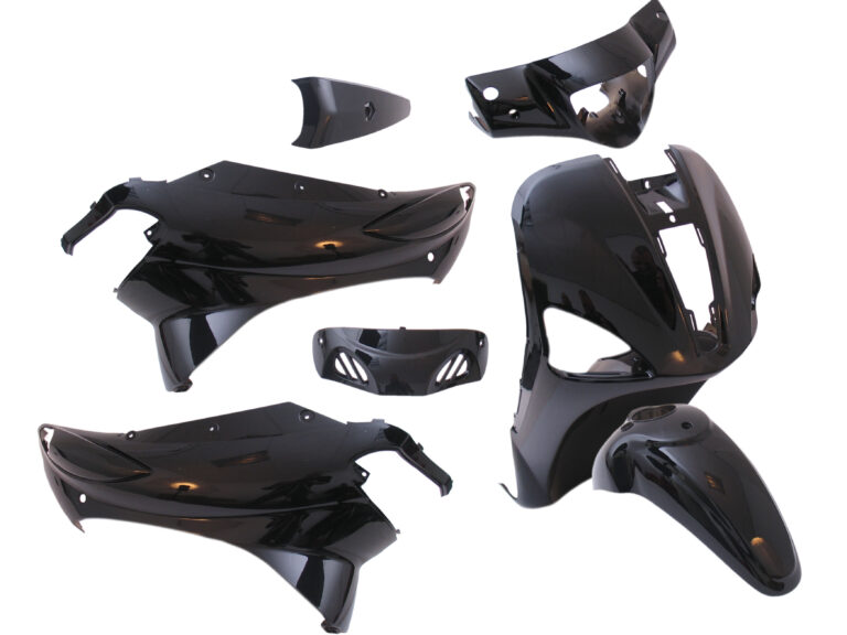 Plaatset 7-delig Edge voor Piaggio Liberty vanaf bouwjaar 2004 tot 2009 - metallic zwart