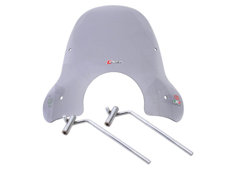 Windscherm Faco Vespa LX 50/125/150cc licht smoke middel model inclusief bevestigingsmaterialen