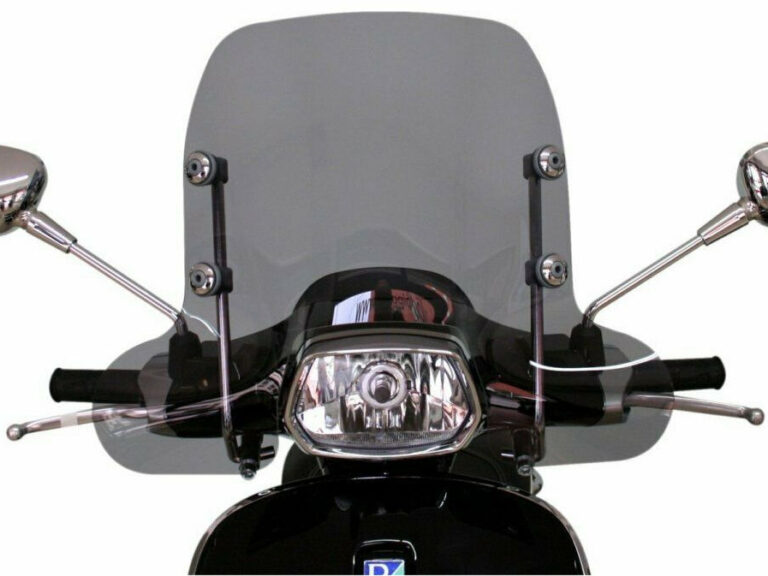Windscherm Faco Vespa Sprint Smoke vanaf bj. 2014 5/125cc inclusief chromen bevestigingsmaterialen