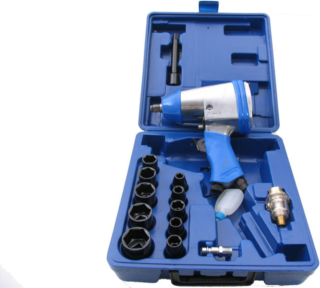 Luchtsleutelset 1/2 inch met doppen