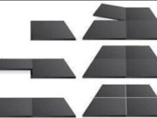 PVC vloertegel 50x50x1 per stuk - zwart