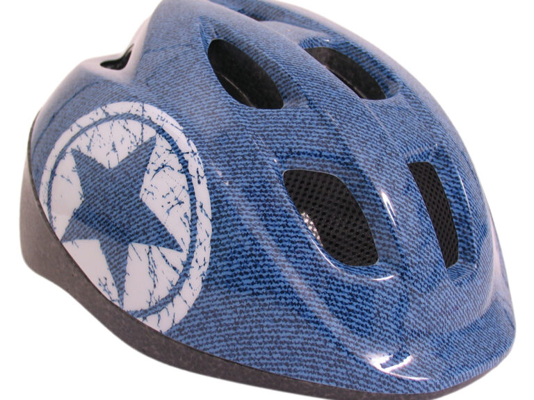Fietshelm Polisport Junior Jeans S 52-56 cm - blauw/wit