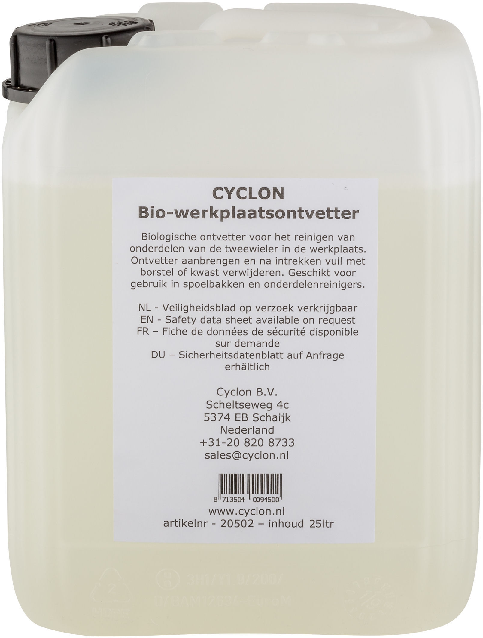 Cyclon Bio werkplaats ontvetter (20 liter)