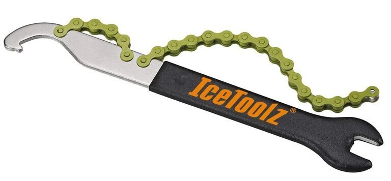 Pedaalsleutel met haak en freewheelafnemer 1/2 x 1/8" IceToolz 34S2