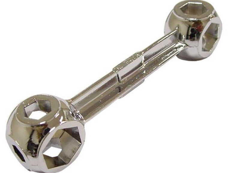 Kopsleutel 10 gats chroom