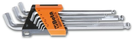 Inbussleutelset Beta Tools 96BPA/SC9 met kogelkop 110° (9-delig)